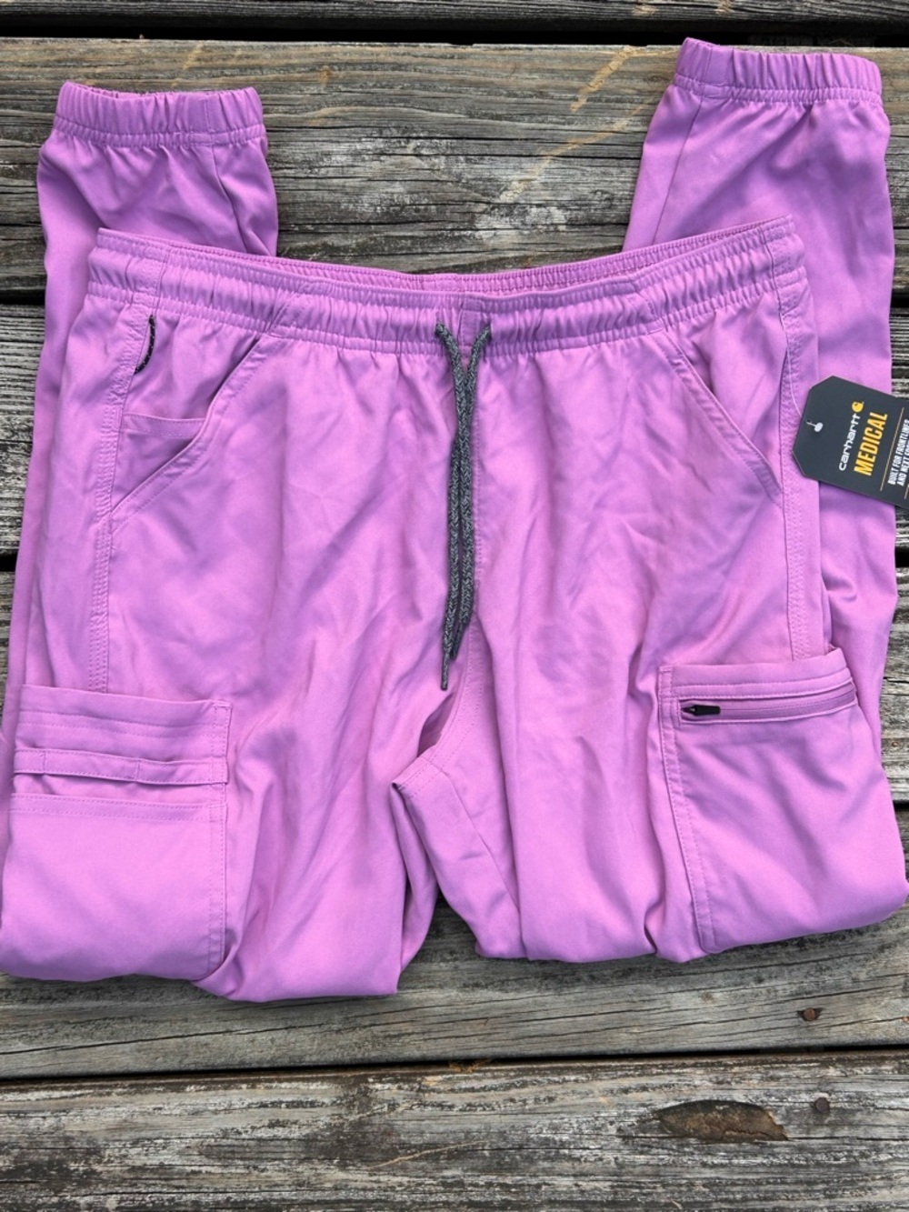 Carhartt Force Cargo Jogger Scrub Pants Purple Medical Workwear Petite M NWT - Picture 5 of 8